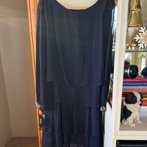 Adrianna Papell Midnight Blue High Low Dress